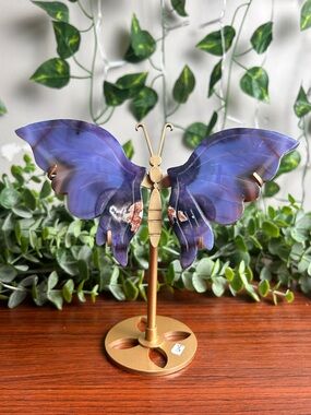Blue Flower Agate Butterfly Wings